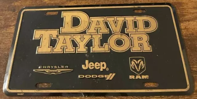 David Taylor Jeep Dodge Dealership Booster License Plate York Murray Kentucky