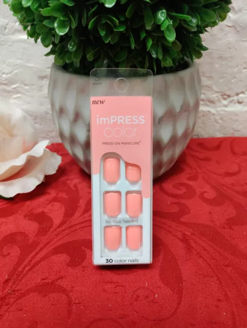 Kiss ImPress Press-On Manicure Color Nails (Pure Fit) 'Orange Squeeze' 87402