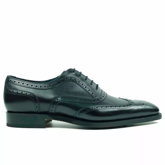 PETER HUNT Zapatos de cordones para hombre oxford brogue de piel color negro