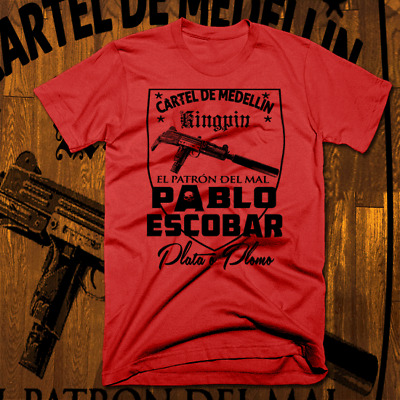 Kingpin T-Shirt Medellin Cartel Sicario Plata O Plomo Narco Cocaine tee