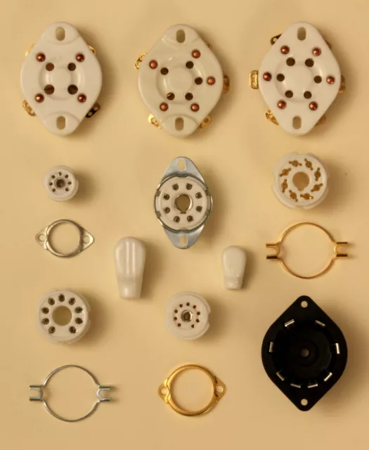 Kit Lampemetre: 9 Supporti + 2 Plugs Per Tubi Triodo, Tetrodo,