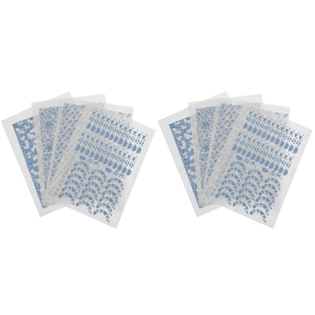 8 Sheets Papier Autocollants En Poterie Brûlée Décalcomanie Céramique Émaillée
