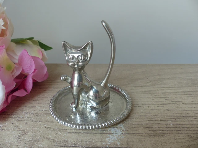 Porte-bagues Renard Céramique Blanche Vintage - Plat à Bijoux Occasion Très Bon état