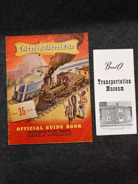 Vintage 1948 Chicago Railroad Fair Official Guide Book,B&O museum (E062222-14)