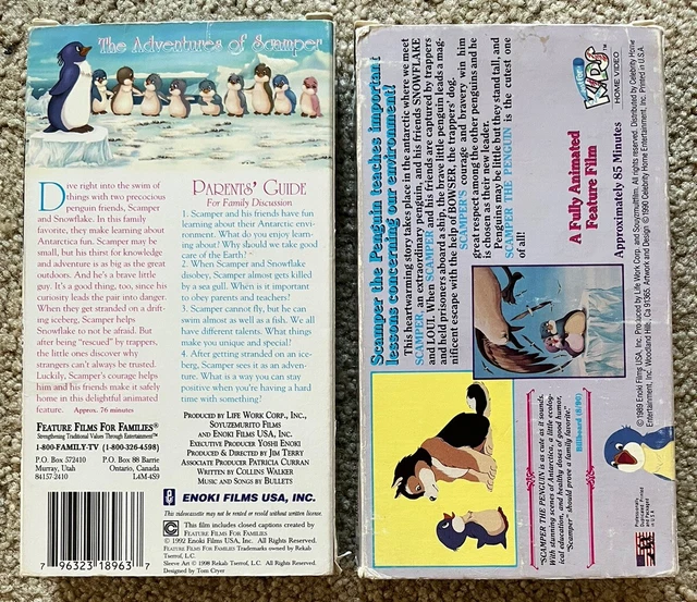 THE ADVENTURES OF SCAMPER the Penguin - VHS Lot x2 - Just For Kids ...