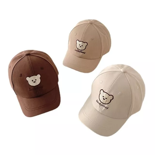 Adjustable Baby Baseball Cap Toddler Cartoon Bear Embroidery Cute Summer Hats