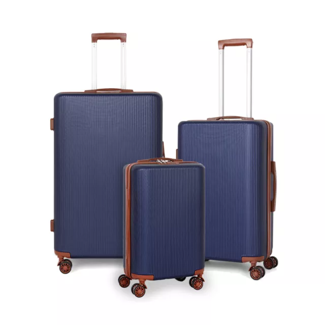 3 Pcs Luggage Set Hardshell Suitcase w/ TSA Lock Spinner 20" 24" 28" Lightweight