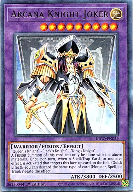 Arcana Knight Joker KICO-EN029 Yu-Gi-Oh! Card Light Play 1st Edition