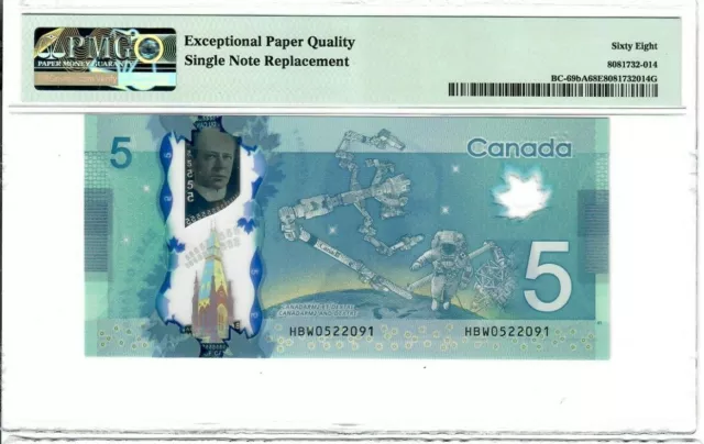 SPECIAL ⭐️🌟⭐️ SINGLE NOTE REPLACEMENT Canada $5 Superb GEM UNC 68 EPQ Star 2