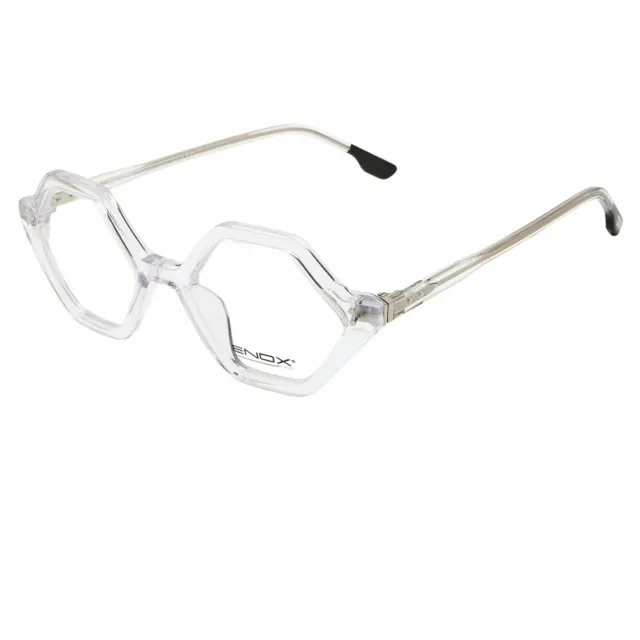 Montatura per occhiali da vista uomo donna montature trasparenti esagonali Enox