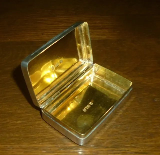Rectangular Solid Silver Snuff Box by John Shaw, Birmingham 1814