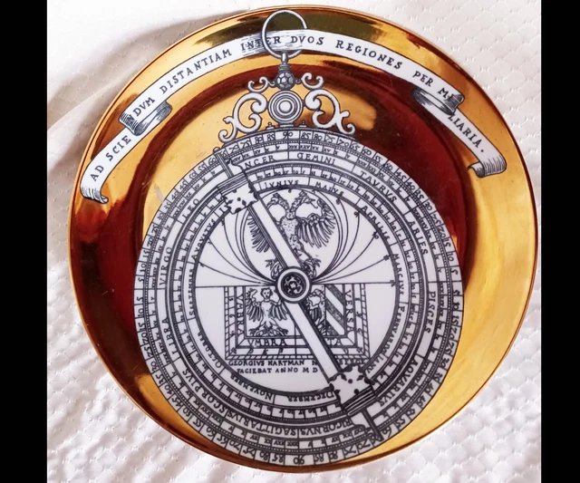 Rare find! FORNASETTI "ASTROLABIO" Plate 1960s Hand MADE IN ITALY No. 9 Rare find! FORNASETTI "ASTROLABIO" Plate 1960s Hand MADE IN ITALY No. 9