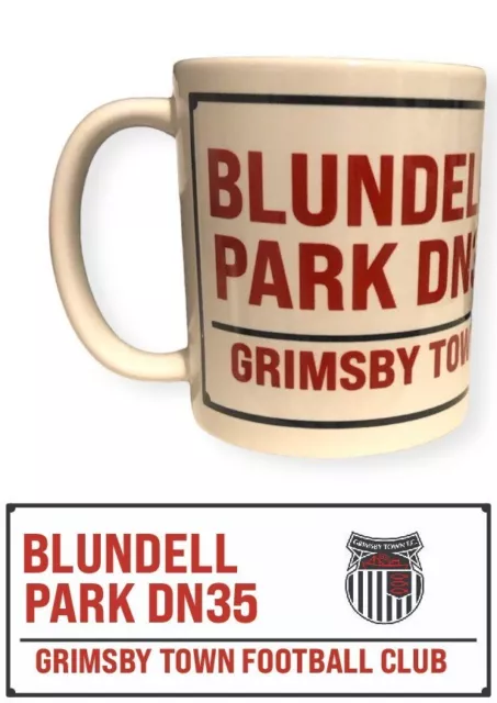 Grimsby Town FC Blundell Park DN35 Street Sign Mug Cup Christmas Gift Idea Fan