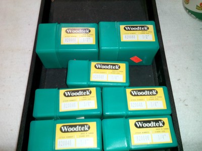 LOT OF 7 NEW Woodtek Router Bits 