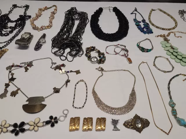 55 Pc Junk Drawer Jewelry Lot ***Free Shipping