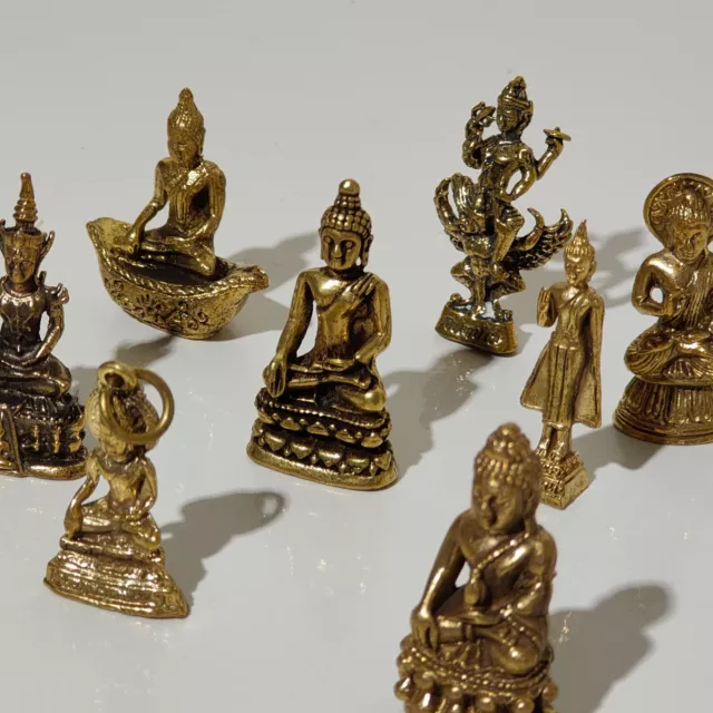 Miniature Brass Buddha Dimensions 3-3.5cm x 1cm