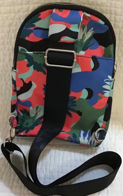 Samantha Brown To Go Nwt Double Compartment Sling Bag Orchid Camo 2