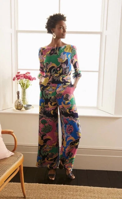 BODEN Constance jumpsuit Navy Enchanted Amour UK 14 New With Tags (T0772)