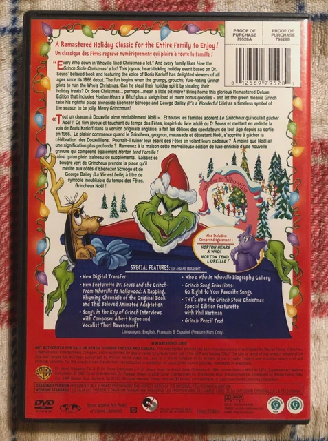 DR. SEUSS' HOW THE GRINCH STOLE CHRISTMAS [1966]/Horton | DVD, No