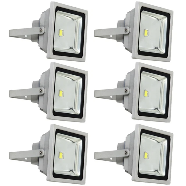 6 x COB LED Strahler Fluter IP65 30W 2400lm Tageslicht 6400K kaltweiß UVP 239€