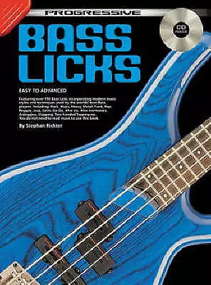 Learn How To Play Guitar Progressive Bass Licks Guitar Licks TAB Book CD -O3~