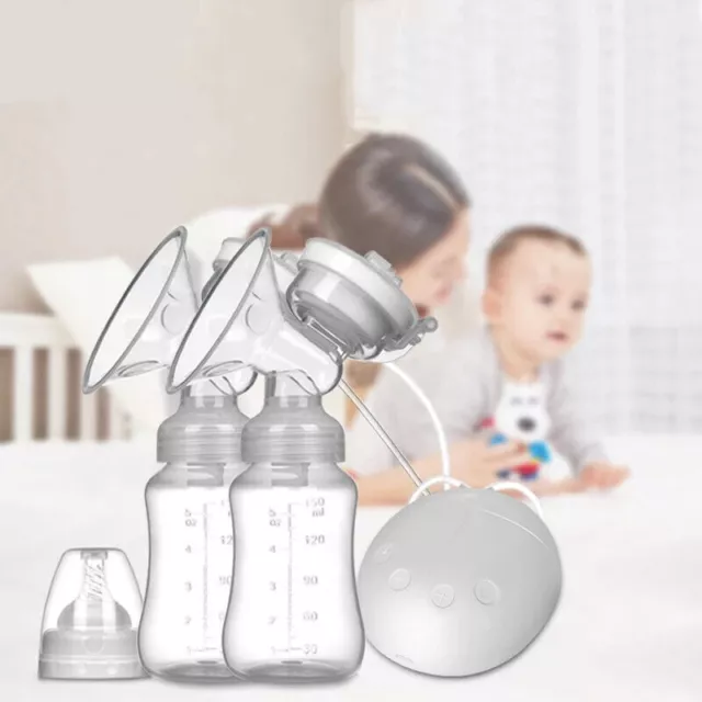 Electric Breast Pump Mute Automatic Dual Breastpump Baby Infant Feeding With USB