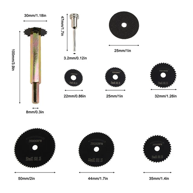 Kit mole di alta qualità utensile da taglio 8 pezzi 93 G intercambiabile