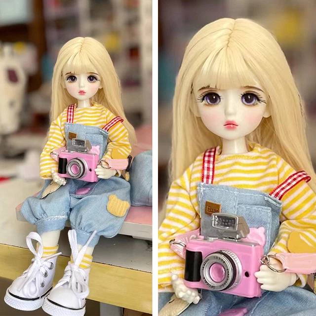 1/6 BJD Doll 30cm Girls Dolls with Face Makeup Blonde Wigs Female Birthday Gift