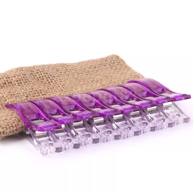 24 abrazaderas de tela Jumbo Wonder Clips para acolchado de costura artesanal unión púrpura-UL