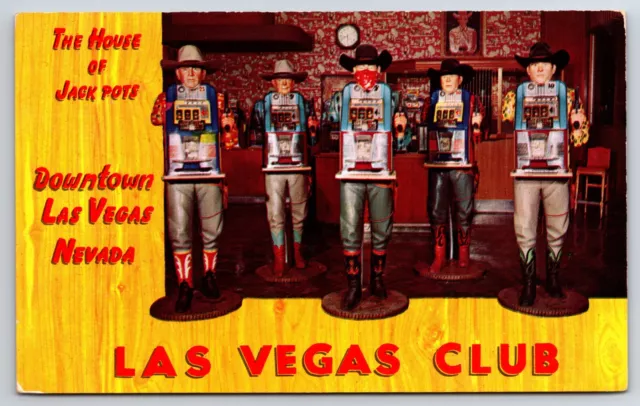 Las Vegas Club The House Of Jack Pots Nevada Colourpicture Chrome Postcard