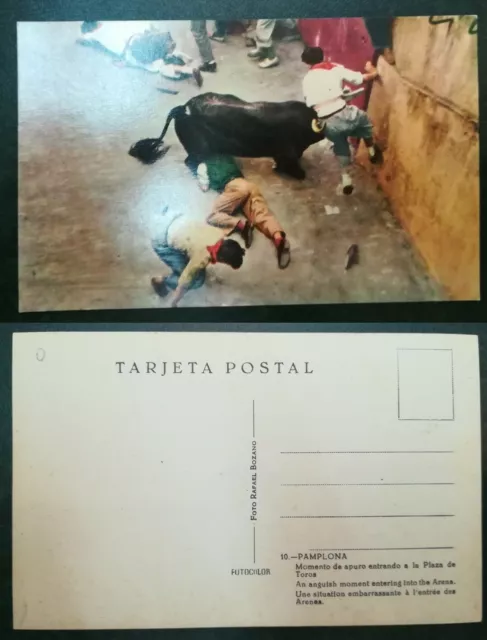 España Tarjeta Postal Postcard Pamplona San Fermín Foto Rafael Bozano Fotocolor