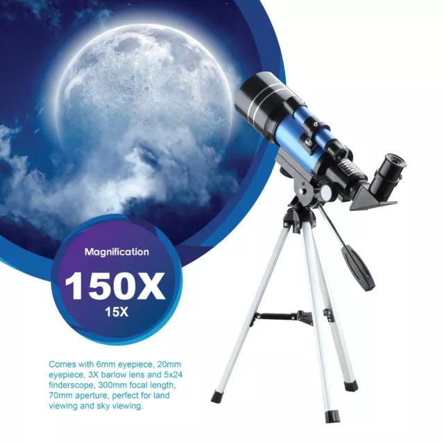 Telescope 30070 with Tripod Mobile Holder for Beginner Moon Watching Kids Gift 2