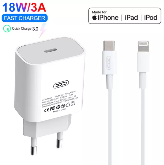 Chargeur Rapide 20W + Cable USB C Noir pour iPhone 15 / 15 PLUS / 15 PRO /  15 PRO MAX - Little Boutik© - Apple/iPhone 15 - little-boutik