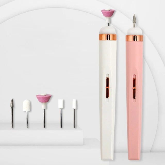 Set trapano per unghie pedicure elettrico ricaricabile USB reversibile con lampada