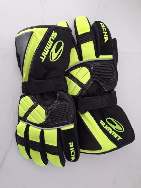 Richa Summit  Waterproof / Breathable Black Motorcycle  Gloves  Hi-Viz   Size XL