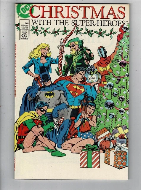Lot Of 2 Christmas With The Super-Heros #1 1988 #2 1989 Dc Comics Nyc353 2