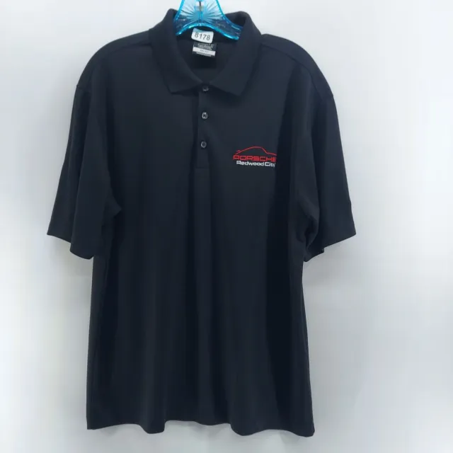 nike golf dri fit black polo shirt size medium posche Redwood city shirt men's