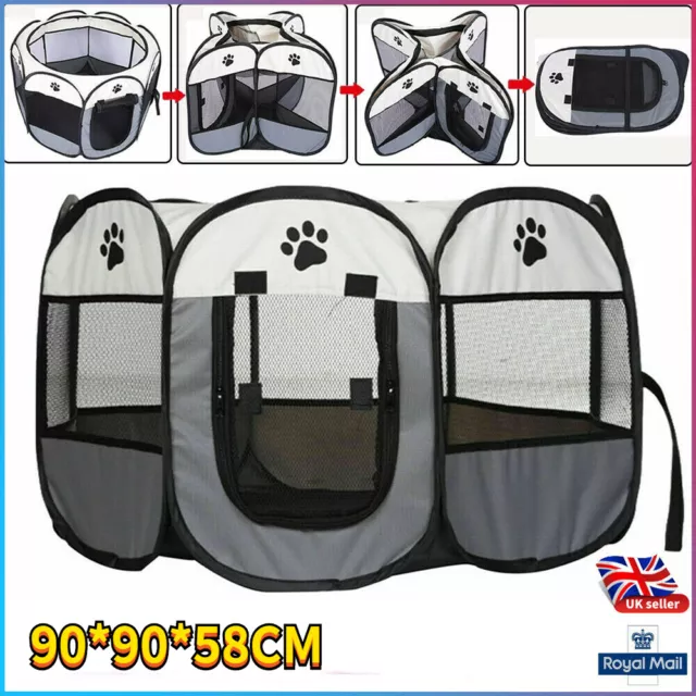 Folding Dog Cat Animal Travel Cage Bag Portable Grey Crate Box Soft PET CARRIER