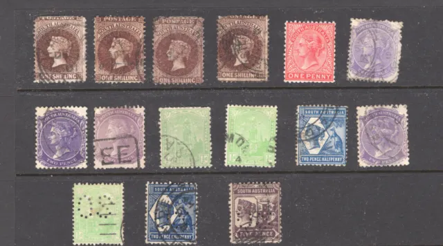 South  Australia  nice  lot  of used  stamps