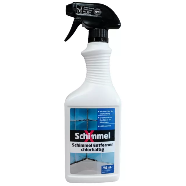 SchimmelX Schimmelspray Schimmelentferner Schimmelmittel 750ml CHLORHALTIG PUFAS