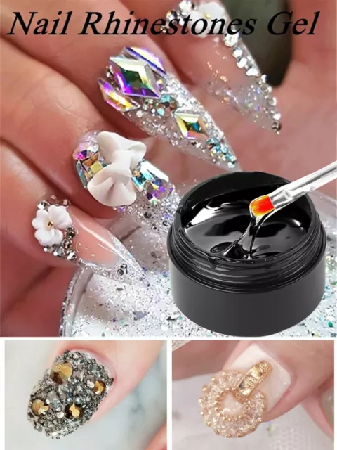 Arte en uñas diamantes de imitación hágalo usted mismo gel pegamento UV impermeable gemas de cristal pegajoso diamante nuevo