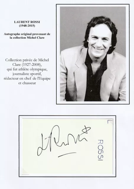 Autographe De Laurent Rossi