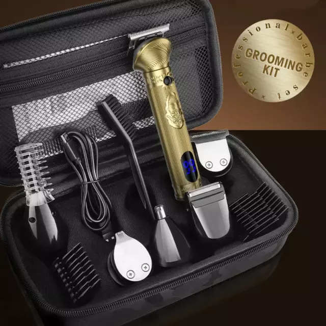 Cortapelos inalámbrico recargable para hombres cuchilla eléctrica afiladora máquina de afeitar 3