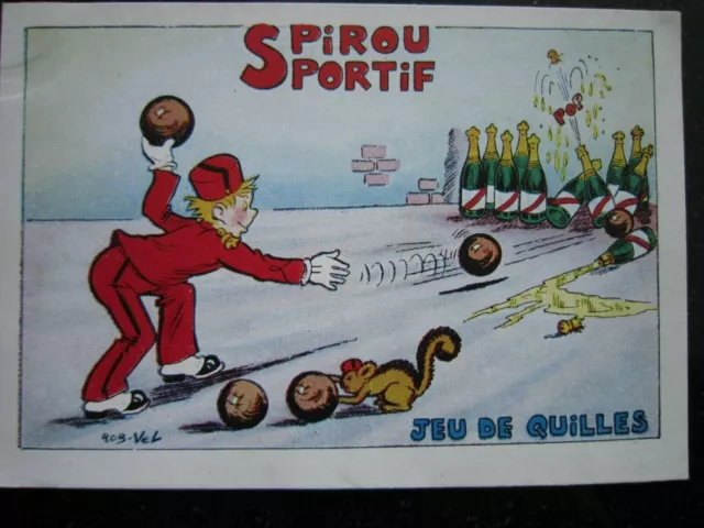 Ancienne Carte postale de SPIROU  Sportif Franquin  année 1950