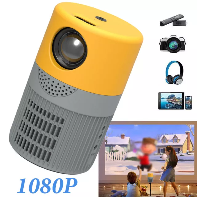 Portable Projector 1080P LED Mini Home Cinema Movie Theater Projector Multimedia