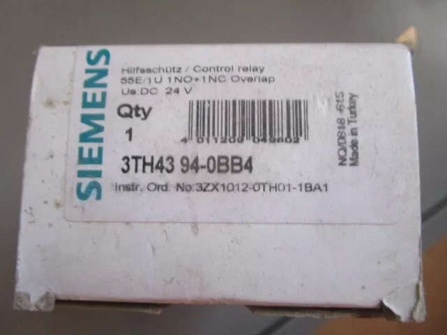 Siemens Schütz 3TH4394-00BB4  OVP  24V/DC  Hilfsschütz