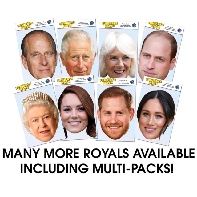 Ready To Wear Royal Family Coronation Face Masks  King Charles A Lot of Choices