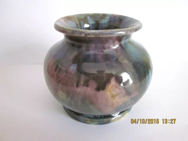 ~REGAL MASHMAN SMALL POLYCHROME DRIP-GLAZE VASE - SHAPE No. 50 - VGC~