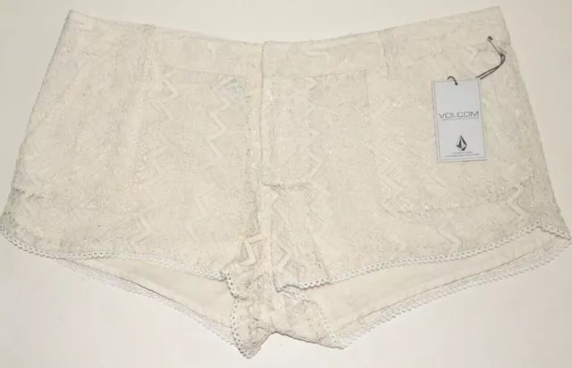 Volcom BNWT Womens Size 12 W31 X Full Length 9 Inch Ur A Pistol Lace Shorts