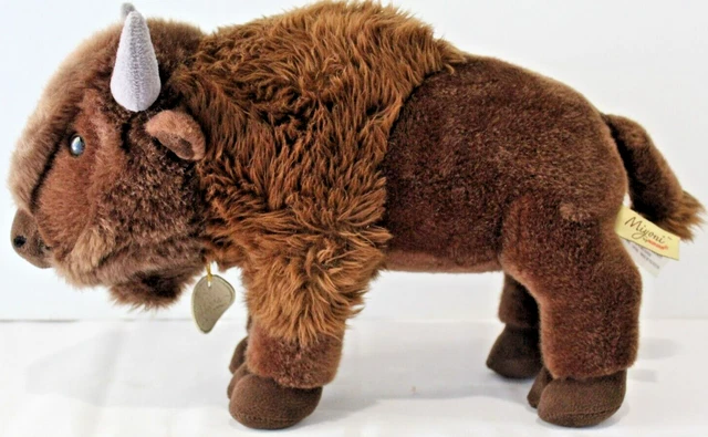 Realistic Stuffed Bison 13 Inch Plush Animal By Aurora MIYONI